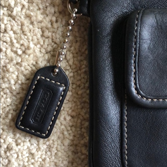 Coach Leather Wristlet - Black - Picture 2 of 8